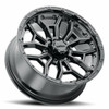 Set 4 17" Ultra 126BK Warmonger 6 Gloss Black Clear Coat 17x9 Wheels 6x5.5 12mm