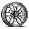 17" Ultra 126GN Warmonger 6 Gloss Anthracite Black Lip 17x9 Wheel 6x135 -12mm