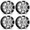 Set 4 17" Ultra 226U Machine Gloss Black Diamond Cut Face 17x8.5 6x5.5 12mm Rims