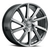 17" Platinum 466G Mystic Bright Graphite Silver 17x8 Wheel 5x112 5x120 40mm Rim