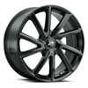 Set 4 17" Platinum 466BK Mystic Gloss Black 17x8 Wheels 4x100 4x108 40mm Rims