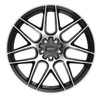 17" Motiv 435MB Foil Gloss Black Machined 17x7.5 Wheel 5x100 5x4.5 Rim +40mm