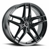 18" Platinum 464BK Lotus Gloss Black Clear Coat 18x8 Wheel 5x112 +40mm Rim