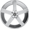 Set 4 DUB S115 Baller 22x9.5 5x5 Chrome Plated Wheels 22" 11mm For Chevy GMC Rim