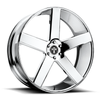Set 4 DUB S115 Baller 22x9.5 5x5 Chrome Plated Wheels 22" 11mm For Chevy GMC Rim