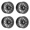 Set 4 22" Gear Off Road Sequence 769BM Black Milled 22x10 8x6.5 8x170 -19mm Rims