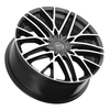 Set 4 22" Motiv 437MB Maven 22x9 Machined Black Wheels 5x115 5x120 20mm Rims