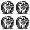Set 4 20" Motiv 437MB Maven 20x8.5 Machined Black Wheels 5x4.5 5x120 40mm Rims