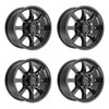 Set 4 18" Gear Off Road Glock 772B Gloss Black 18x9 Wheels 8x170 18mm For Ford