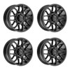 Set 4 20" Gear Off Road Primacy 768B Gloss Black 20x9 Wheels 8x170 18mm For Ford