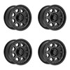 Set 4 17" Gear Off Road Nighthawk 774SB Satin Black 17x8.5 Wheels 5x5.5 15mm Rim