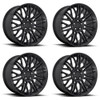 Set 4 Rotiform R164 Jdr 22x10 5x130 Matte Black Wheels 22" 25mm Rims