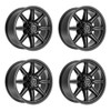 Set 4 17" Gear Off Road Balast 773B Gloss Black 17x9 Wheels 6x135 6x5.5 00mm Rim