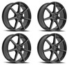Set 4 17" Motiv 432B Rigor Gloss Black 17x7.5 Wheels 5x4.5 5x120 Rims +40mm