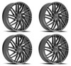Set 4 17" Motiv 429G Align Graphite 17x7.5 Wheels 5x4.5 5x120 Rims +40mm