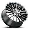 20" Platinum 465G Reprisal Bright Graphite Silver 20x8.5 Wheel 5x115 35mm Rim