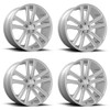 Set 4 DUB S257 Flex 24x10 6x135 Gloss Silver Brushed Face Wheels 24" 30mm