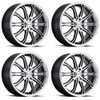 Set 4 15" Maxxim 41MB Ferris Machined Face Black Accents 15x6.5 5x4.5 38mm Rims