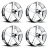 Set 4 DUB S115 Baller 24x10 5x5 Chrome Plated Wheels 24" 19mm For Chevy GMC Rims