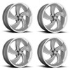 Set 4 US Mag  U133 Desperado 22x8.5 5x4.75 Anthracite Milled Wheels 22" 1mm Rims