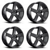 Set 4 DUB S216 Baller 22x9.5 6x135 Gloss Black Wheels 22" 30mm Rims