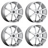 Set 4 22" DUB S201 Push 22x9.5 6x135 6x5.5 25mm Wheels Chrome Plated Rims