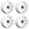 Set 4 Motegi MR154 Battle 18x9.5 5x4.5 White Wheels 18" 38mm Rims