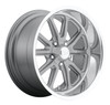Set 4 22" US Mag U111 Rambler 22x9 5x5 Matte Gunmetal Machined Wheels 1mm Rims