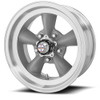 Set 4 American Racing VN105 Torq Thrust D 15x10 5x4.5 Gray Machine Wheels -44mm