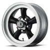 Set 4 American Racing Vintage VN105 Torq Thrust D 15x10 5x4.75 Black Rims -44mm