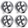 Set 4 American Racing Vintage VN215 Torq Thrust II Wheels 15x4 5x4.75 Gray 5mm