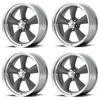 Set 4 15" American Racing Vintage VN215 Classic Torq Thrust II Gray 15x4 5x4.5 5mm
