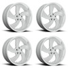 Set 4 US Mag U134 Desperado 22x8.5 5x5 Silver Milled Diamond Wheels 22" 1mm Rims