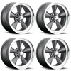 Set 4 US Mag U102 Standard 15x7 5x4.5 Matte Gun Metal Wheels 15" -5mm Rims