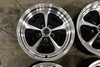 Set 4 American Racing Vintage VN501 500 Mono Cast 15x7 5x4.75 0mm Black Machine