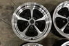 Set 4 American Racing Vintage VN501 500 Mono Cast 15x7 5x4.5 0mm Black Machine