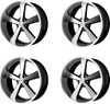 Set 4 American Racing Vintage VN701 Nova 22x11 5x5 Black Machine Wheels 22" 18mm