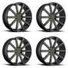 Set 4 DUB  S121 Shot Calla 22x9 5x4.5 Matte Black Double Tint Wheels 22" 38mm Set 4 DUB  S121 Shot Calla 22x9 5x4.5 Matte Black Double Tint Wheels 22" 38mm