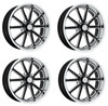 Set 4 US Mag U117 Rambler 18x9.5 5x4.75 Gloss Black Milled Wheels 18" 1mm