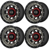 Set 4 XD XD137 Fmj 20x10 8x6.5 Satin Black Dark Tint Wheels 20" -18mm Rims