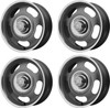 Set 4 17" American Racing VN506 17x7 5x4.75 5x5 0mm Mag Gray Center Polished Rim