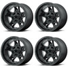 Set 4 XD XD827 Rockstar III 17x9 5x4.5 5x5 Matte Black Wheels 17" -12mm Rims