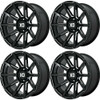 Set 4 XD XD847 Outbreak 20x10 8x6.5 Gloss Black Milled Wheels 20" -18mm Rims