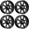 Set 4 XD XD825 Buck 25 20x9 5x5 5x5.5 Gloss Black Milled Wheels 20" 0mm Rims