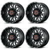 Set 4 XD XD842 Snare 20x9 5x5 5x5.5 Satin Black Wheels 20" 0mm Rims