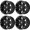 Set 4 XD XD822 Monster II 18x9 5x5 5x5.5 Matte Black Wheels 18" 18mm Rims