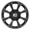 Set 4 XD XD854 Reactor 20x10 5x5 5x5.5 Gloss Black Milled Wheels 20" -18mm Rims