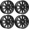 Set 4 XD XD829 Hoss II 18x9 8x6.5 Gloss Black Wheels 18" 18mm Rims For Ford Ram