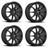 Set 4 Motegi MR127 CS10 18x8 5x4.5 Satin Black Wheels 18" 38mm Rims