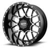 Set 4 Moto Metal MO986 Siege 20x12 5x5 5x5.5 Black Machined Wheels 20" -44mm